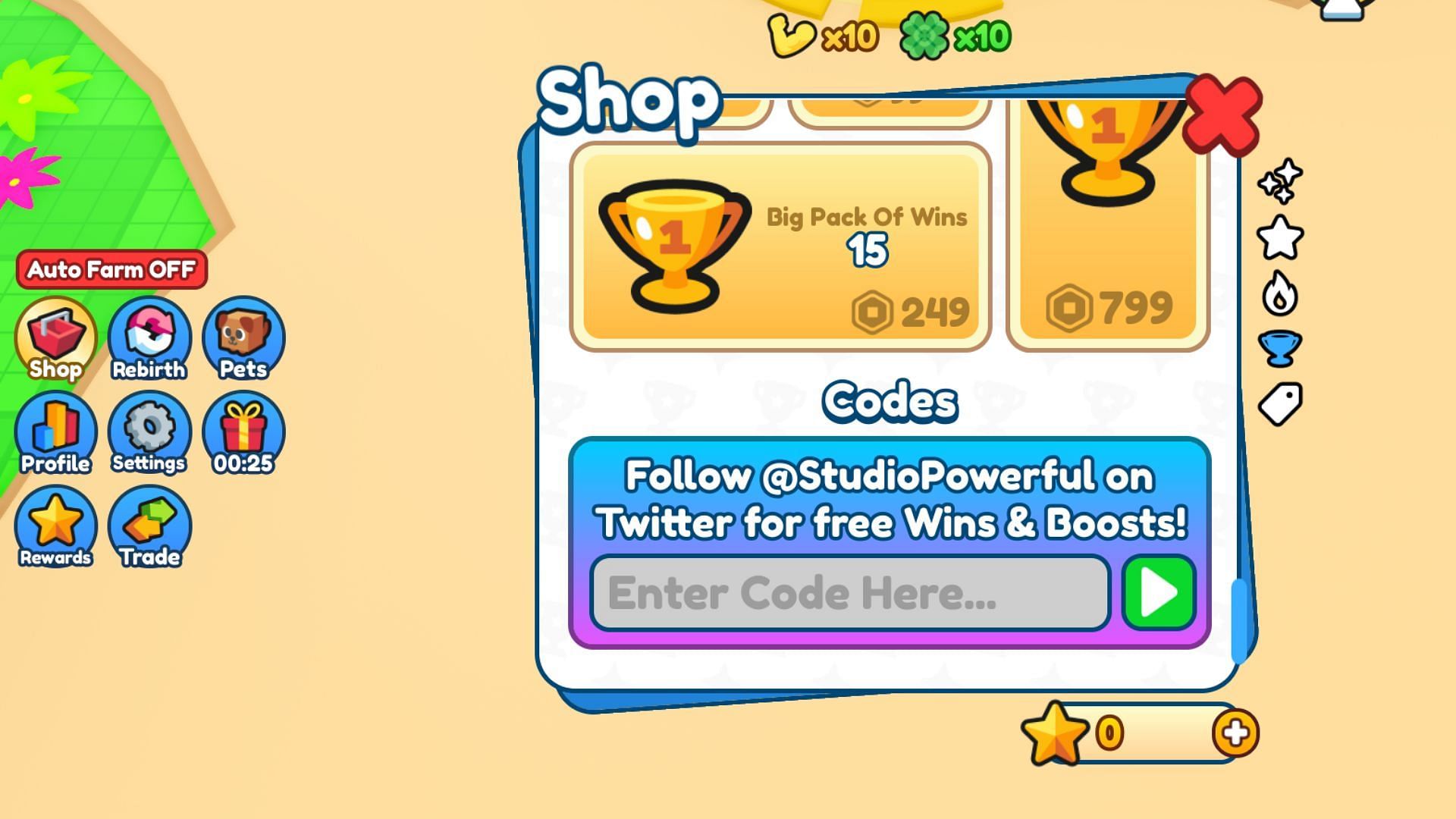 Redeem codes in Head Punch Simulator (Image via Roblox)